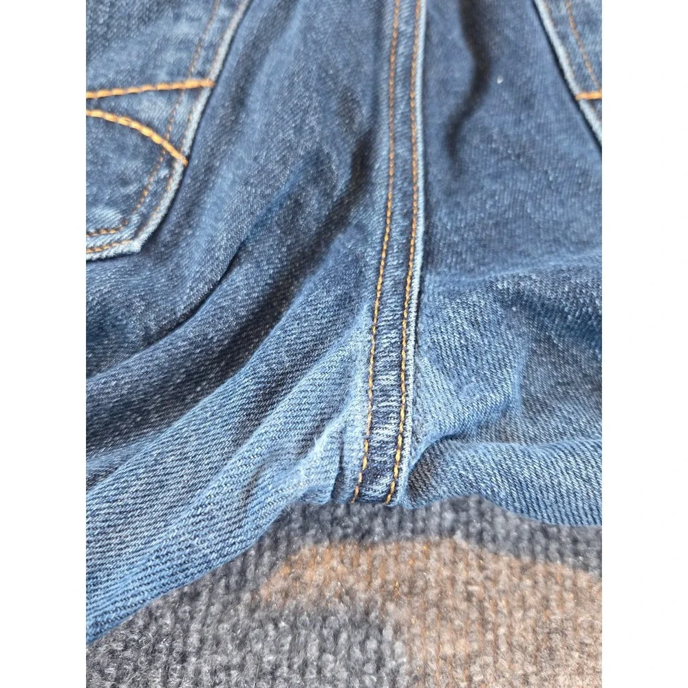 Hollister Skinny Jeans Mens 33x32 Dark Wash Button Fly Authentic Denim Blue